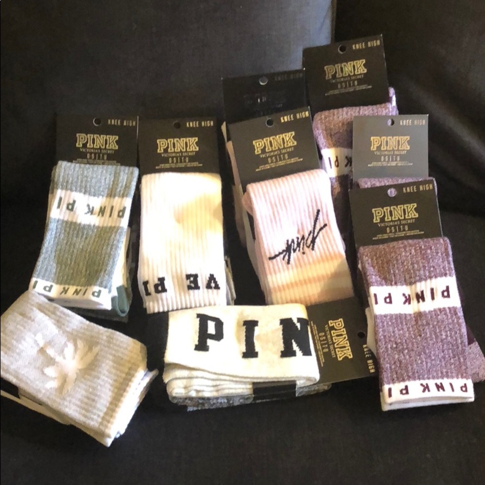 New VS Pink 2Pack Knee-High Socks